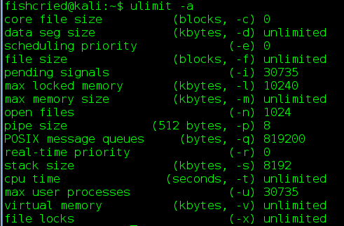 ulimit效果图